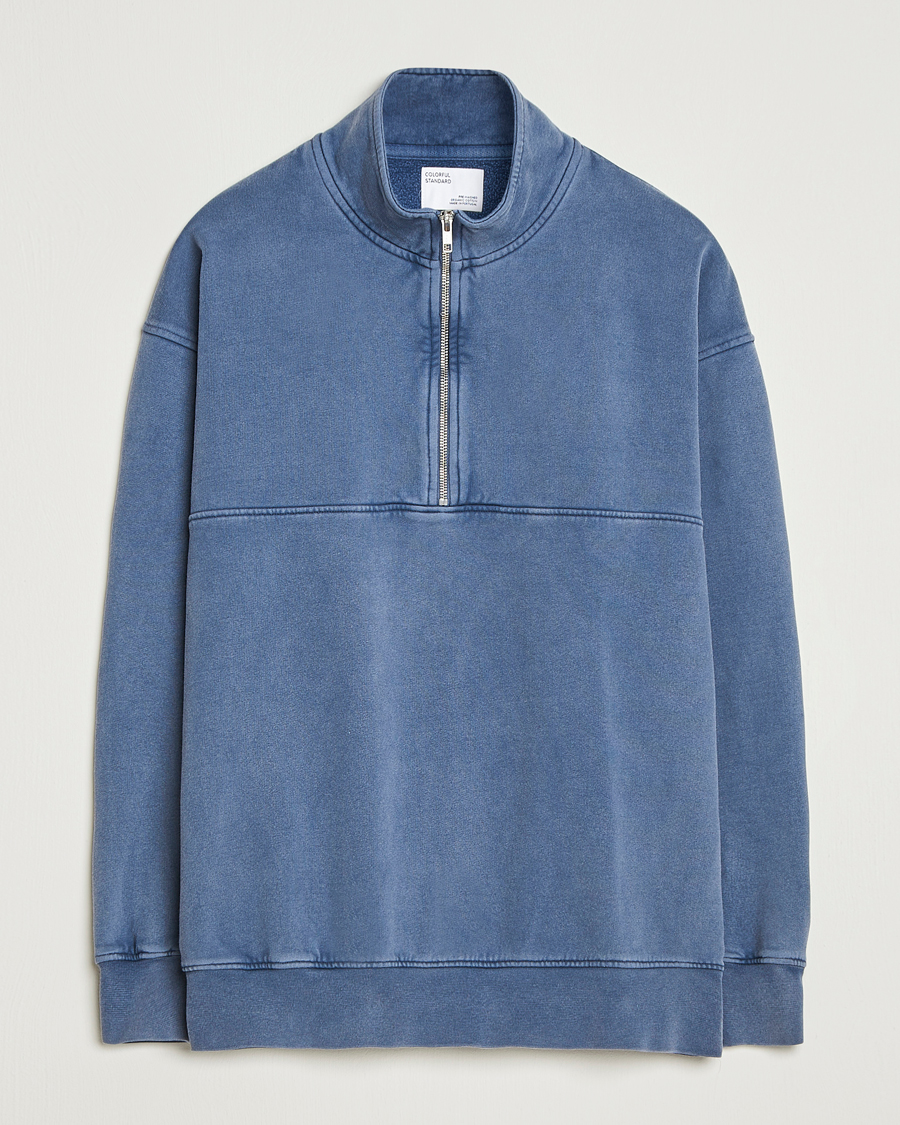 Herren | Pullover | Colorful Standard | Classic Organic Half-Zip Neptune Blue