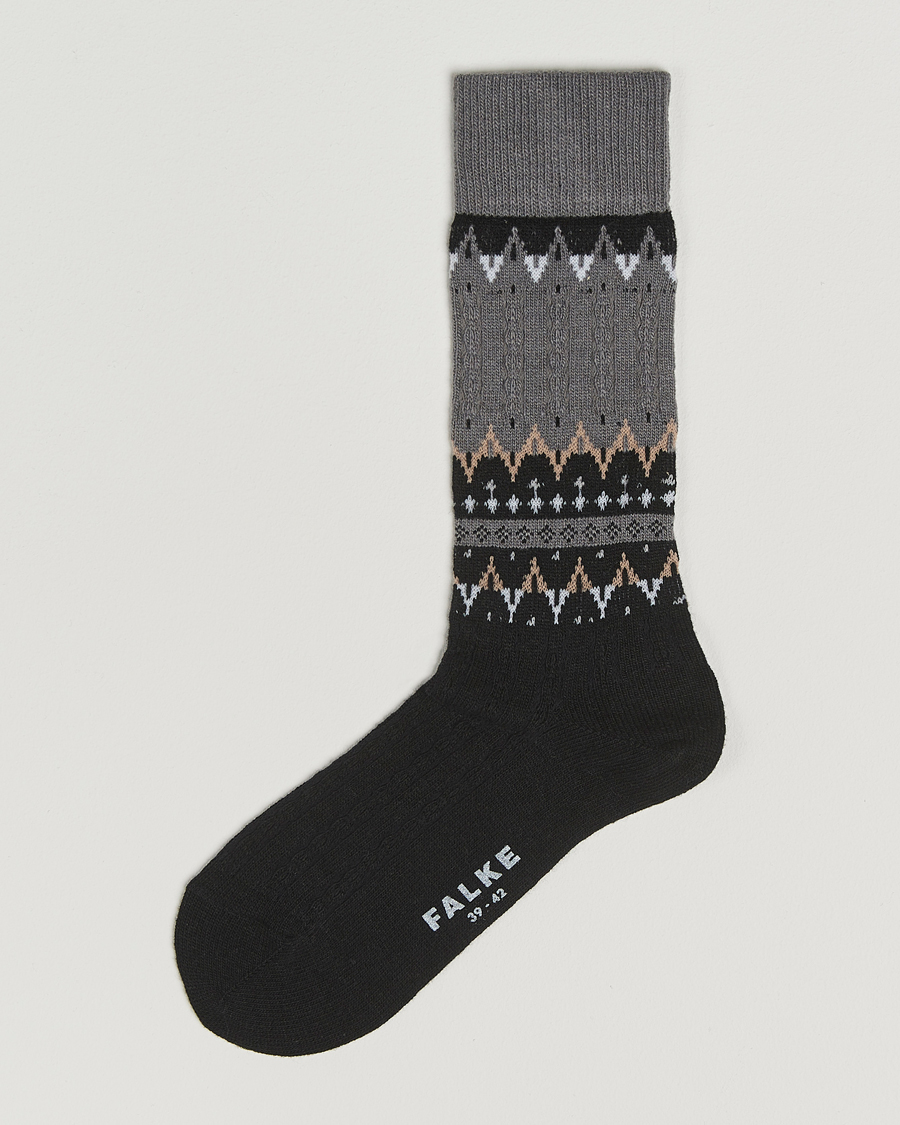 Herren | Unterwäsche | Falke | Norseman Fairisle Sock Flanell Grey