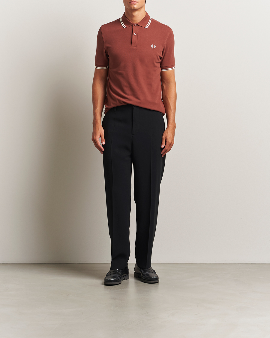 Herren | Poloshirts | Fred Perry | Twin Tipped Polo Shirt Whiskey Brown