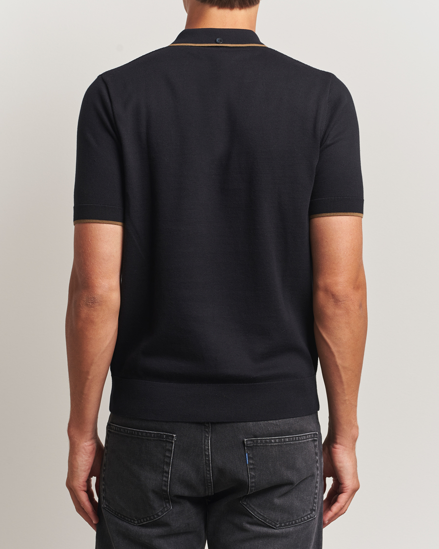Herren | Poloshirts | Fred Perry | Pique Knitted Tipped Polo Black
