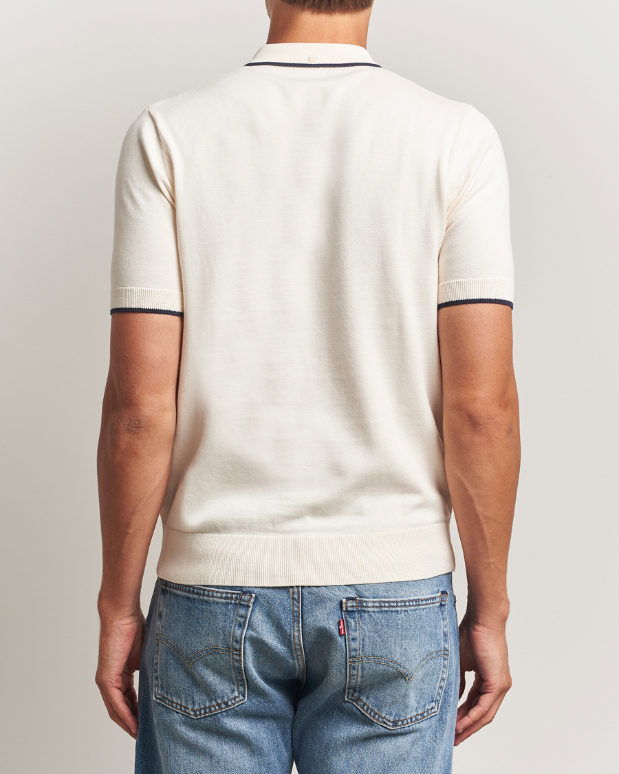 Herren | Poloshirts | Fred Perry | Pique Knitted Tipped Polo Ecru