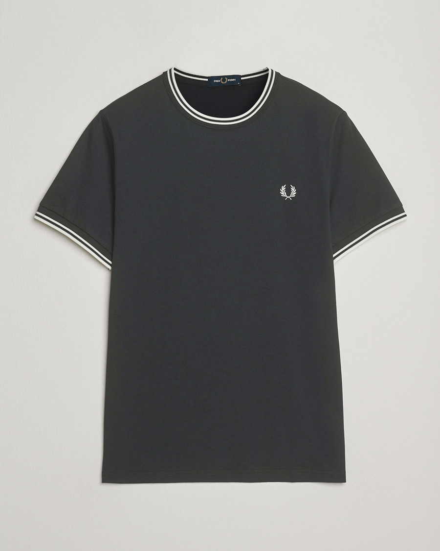Herren | T-Shirts | Fred Perry | Twin Tipped T-Shirt Night Green