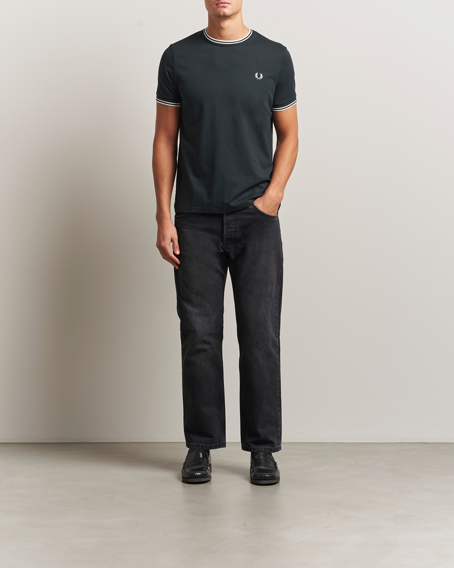 Herren | T-Shirts | Fred Perry | Twin Tipped T-Shirt Night Green