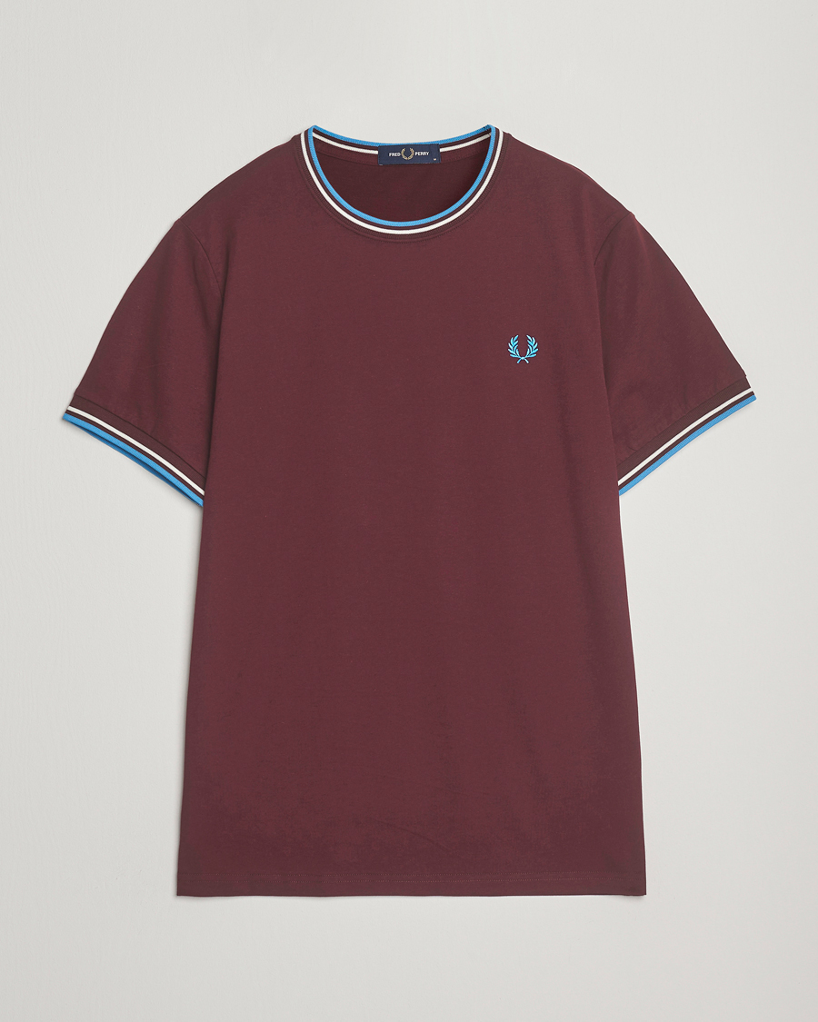 Herren | T-Shirts | Fred Perry | Twin Tipped T-Shirt Oxblood