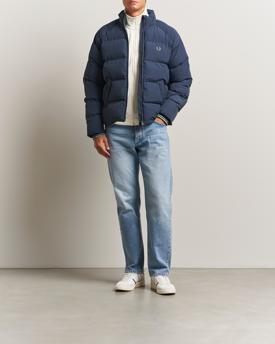 Herren | Jacken | Fred Perry | Raglan Padded Down Jacket Dark Airforce