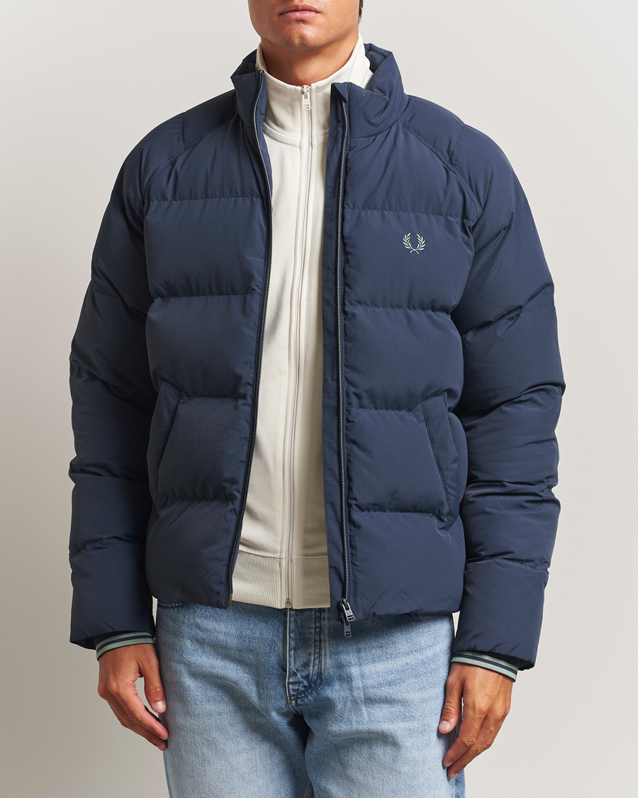 Herren | Jacken | Fred Perry | Raglan Padded Down Jacket Dark Airforce
