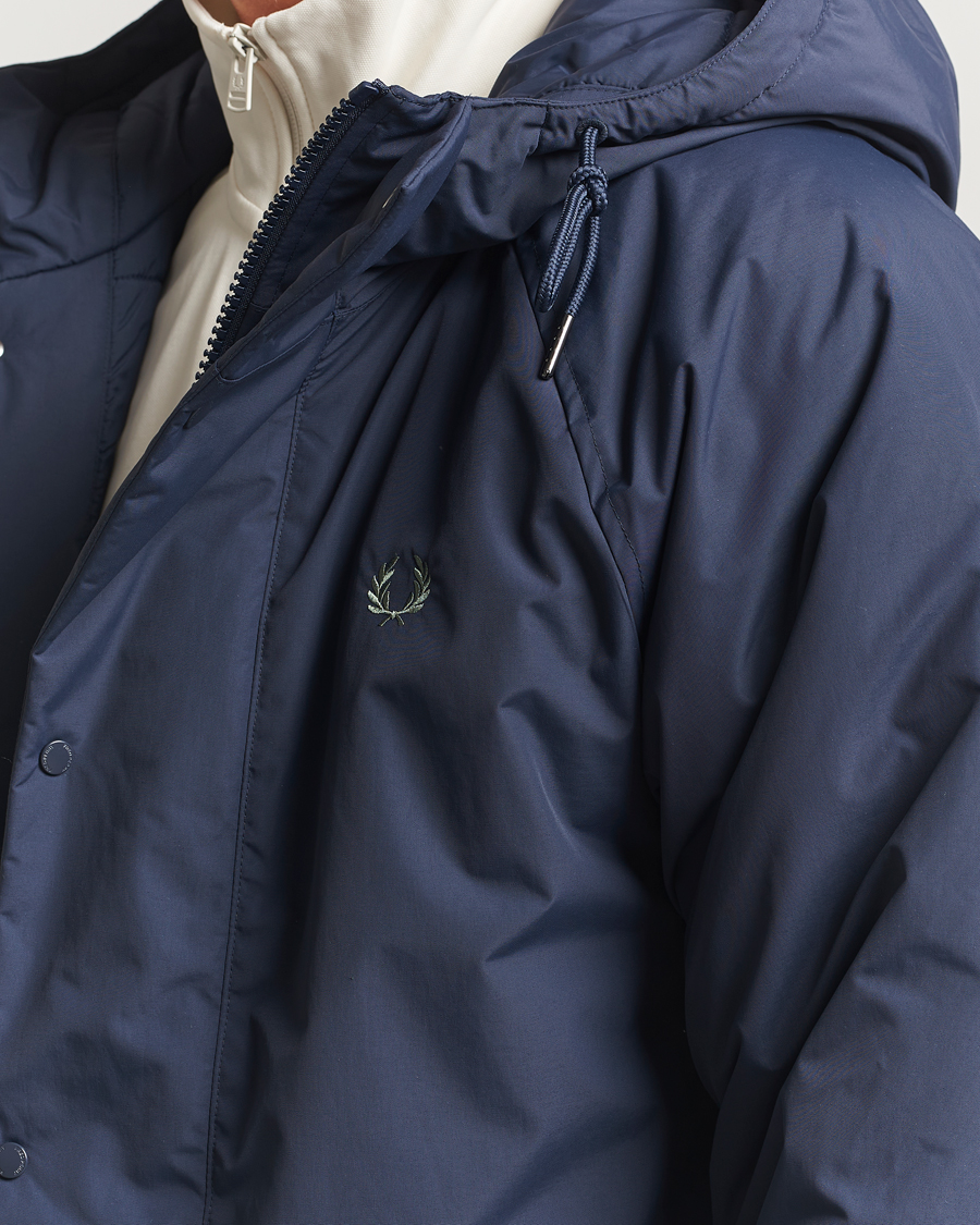 Herren | Jacken | Fred Perry | Stockport Padded Hooded Jacket Dark Airforce