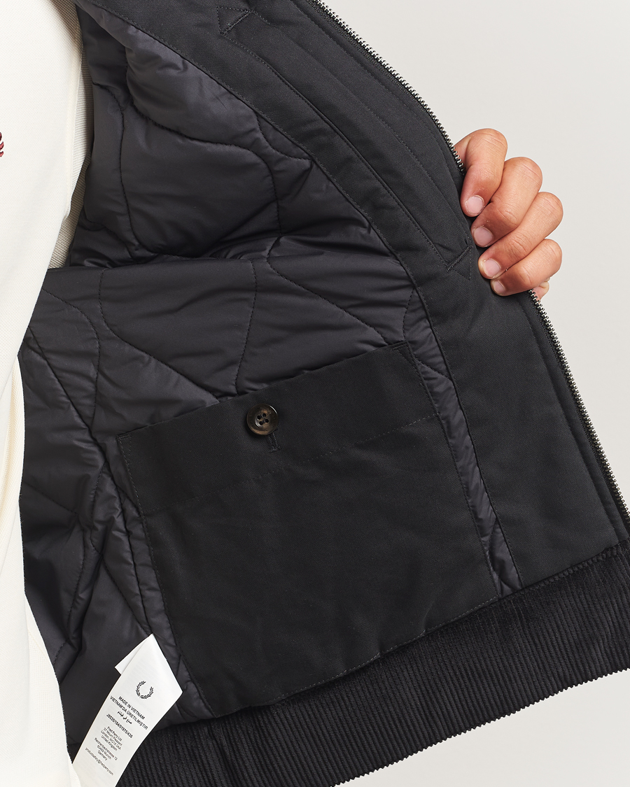 Herren | Jacken | Fred Perry | Cotton Light Padded Harrington Jacket Black