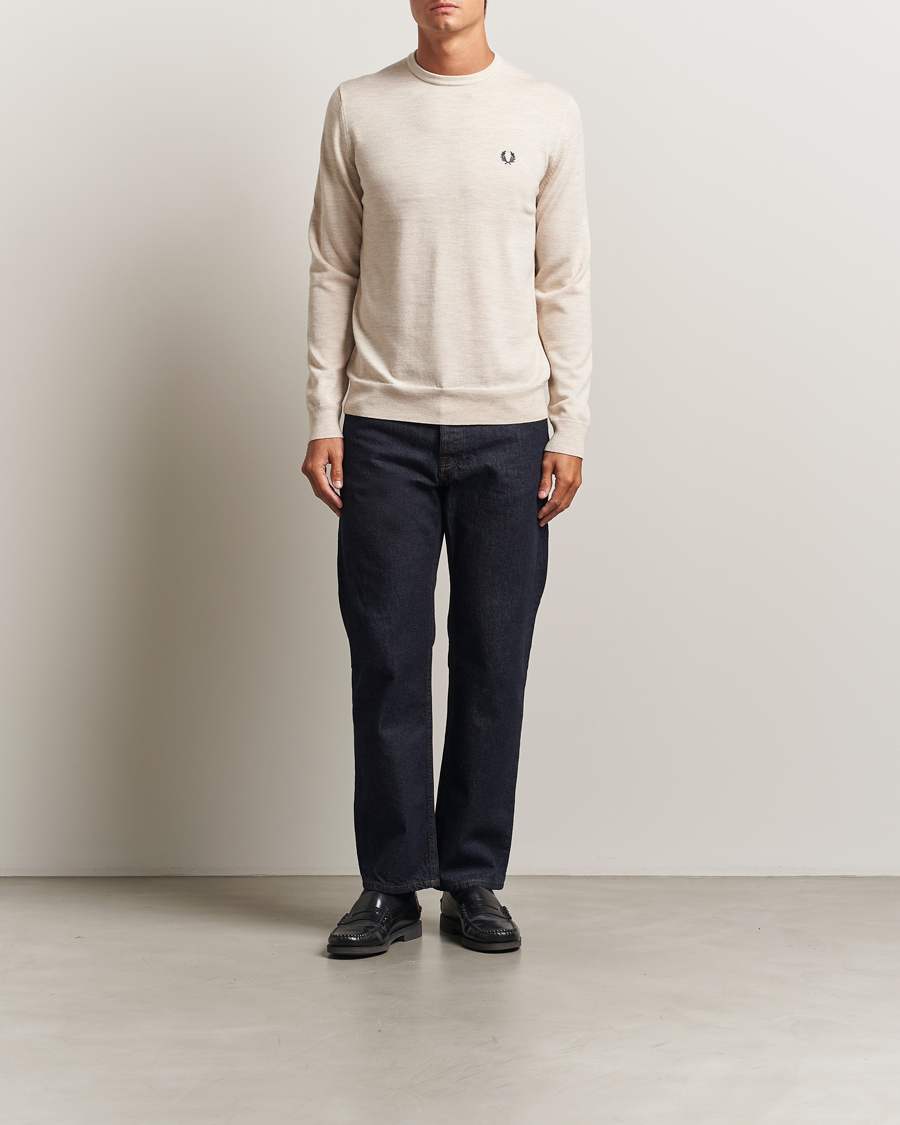 Herren | Pullover | Fred Perry | Classic Crew Neck Jumper Porrigde Marl