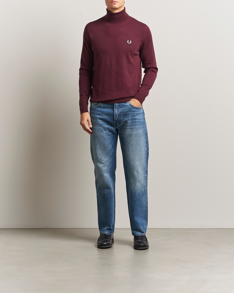 Herren | Pullover | Fred Perry | Classic Rollnock Jumper Oxblood
