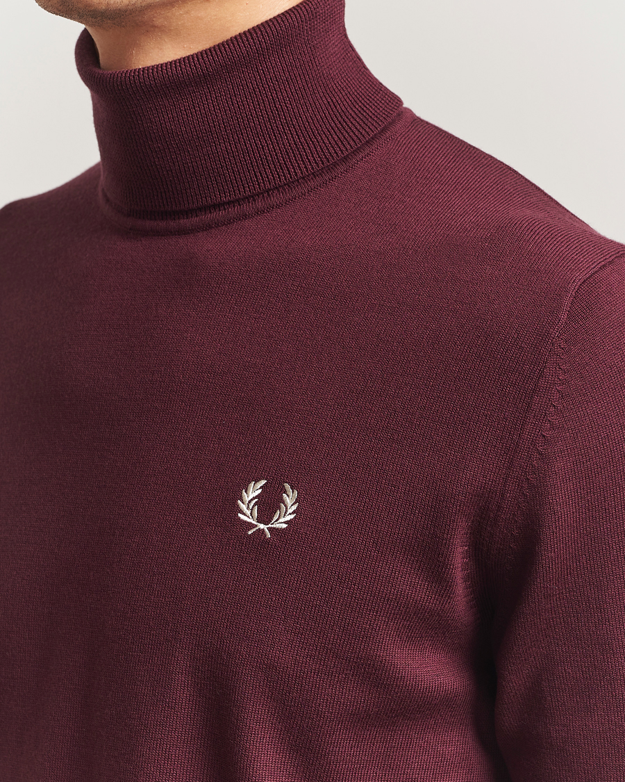 Herren | Pullover | Fred Perry | Classic Rollnock Jumper Oxblood