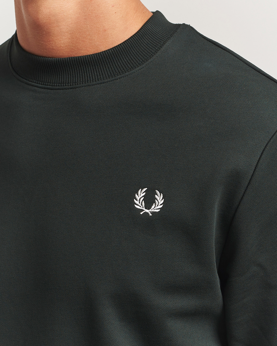 Herren | Pullover | Fred Perry | Crew Neck Sweatshirt Night Green