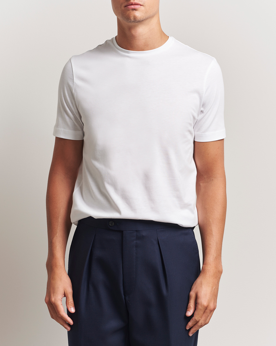 Herren | T-Shirts | Stenströms | Supima Cotton T-Shirt White