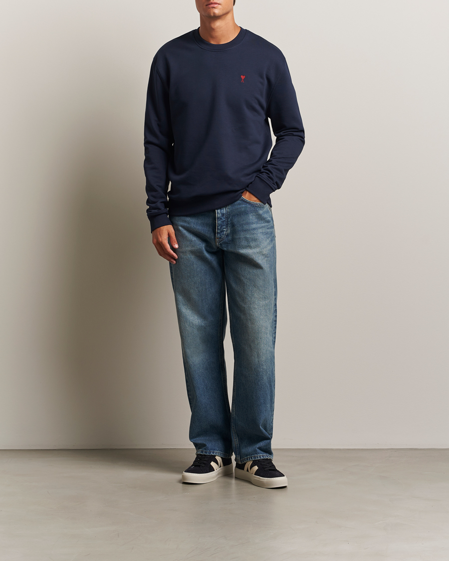 Herren | Pullover | AMI | Heart Logo Sweatshirt Night Blue