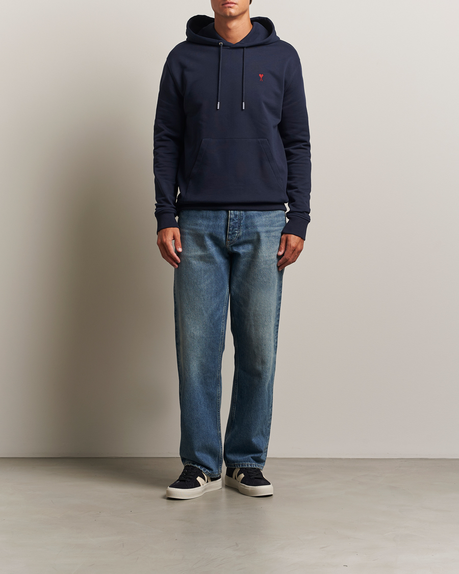 Herren | Pullover | AMI | Heart Logo Hoodie Night Blue