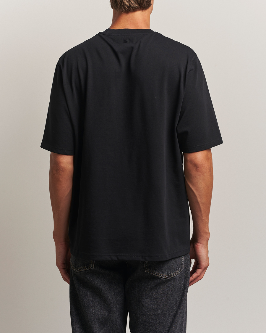 Herren | T-Shirts | AMI | Tonal Heart Logo T-Shirt Black