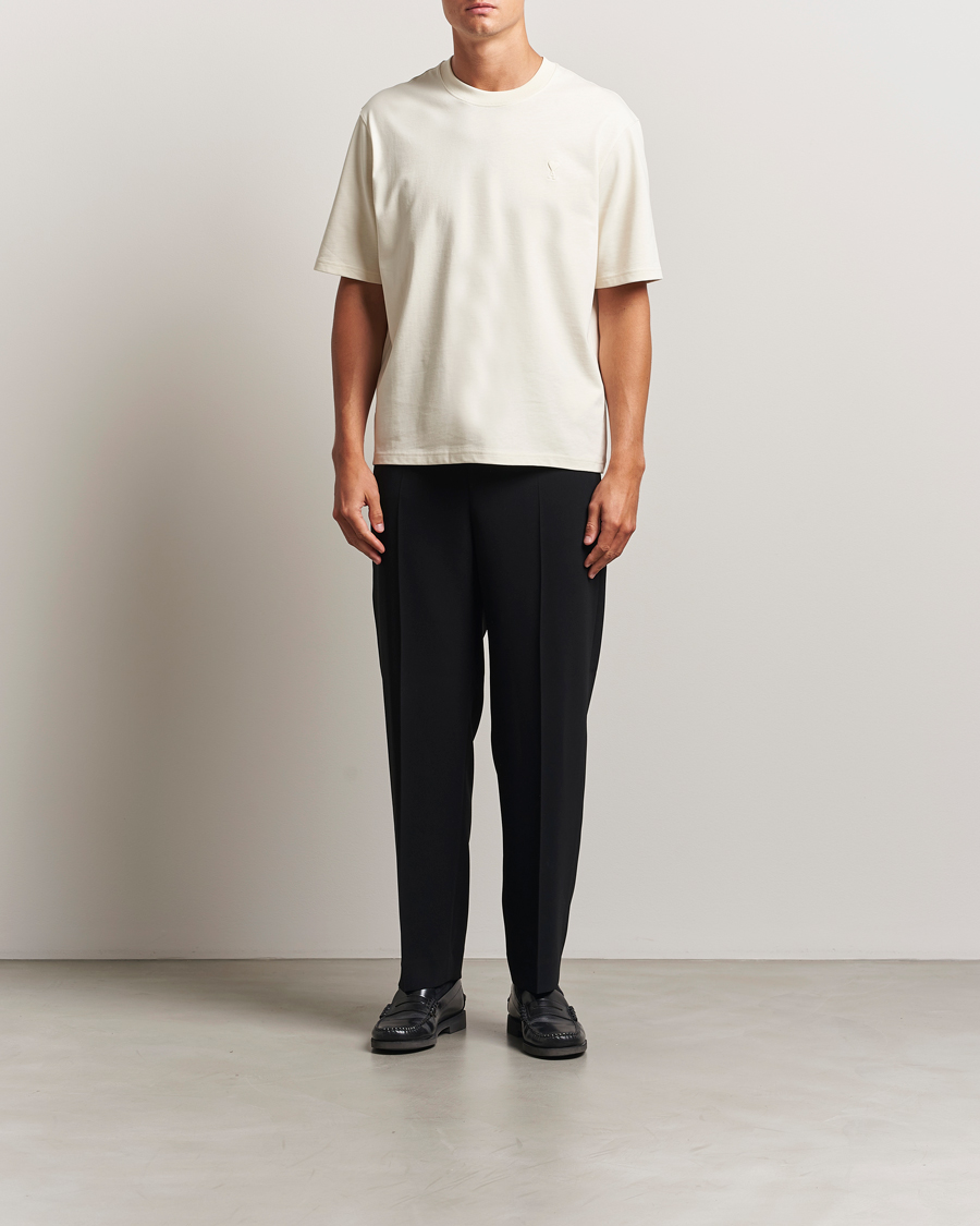 Herren | T-Shirts | AMI | Tonal Heart Logo T-Shirt Ivory