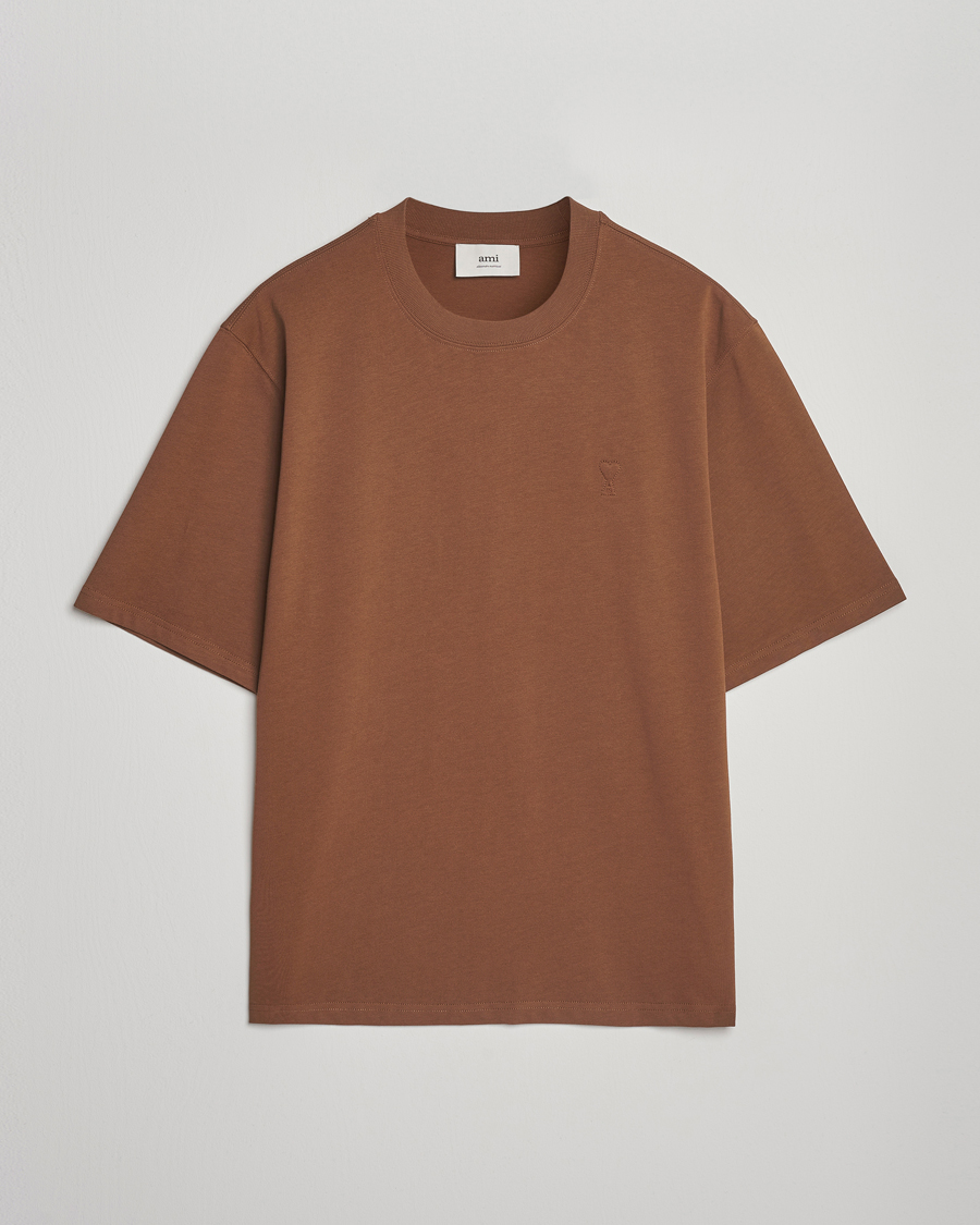 Herren | T-Shirts | AMI | Tonal Heart Logo T-Shirt Noisette