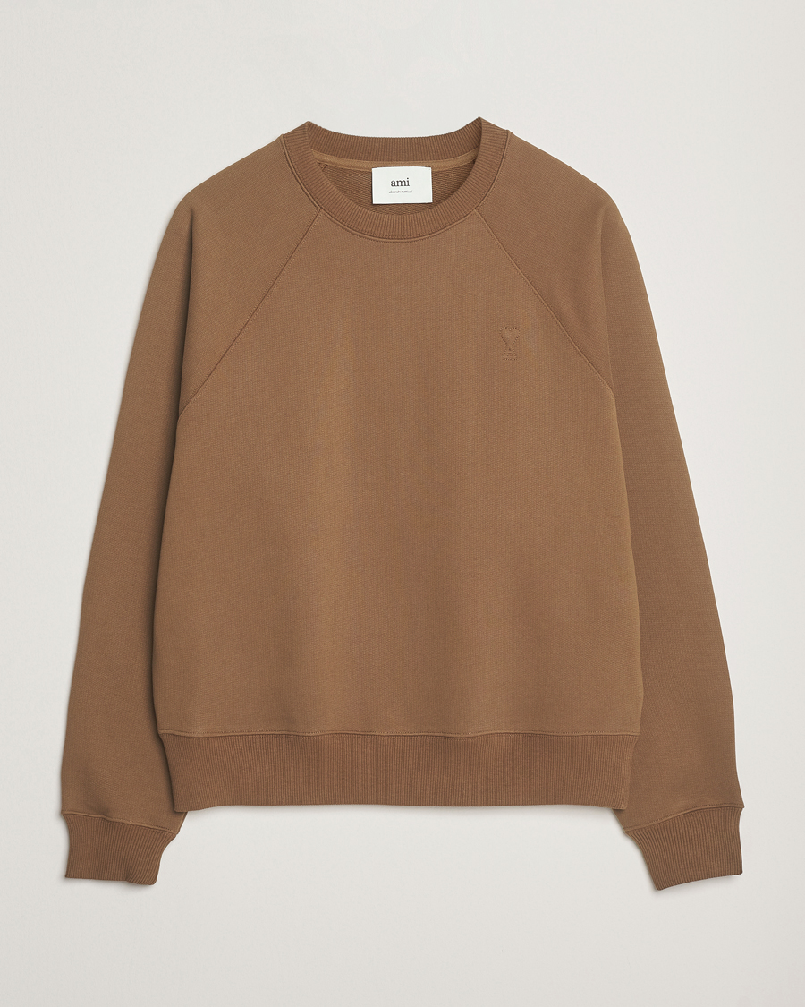 Herren | Pullover | AMI | Tonal Heart Logo Sweatshirt Noisette