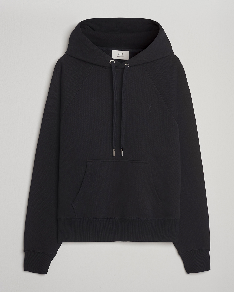 Herren | Pullover | AMI | Tonal Heart Logo Hoodie Black