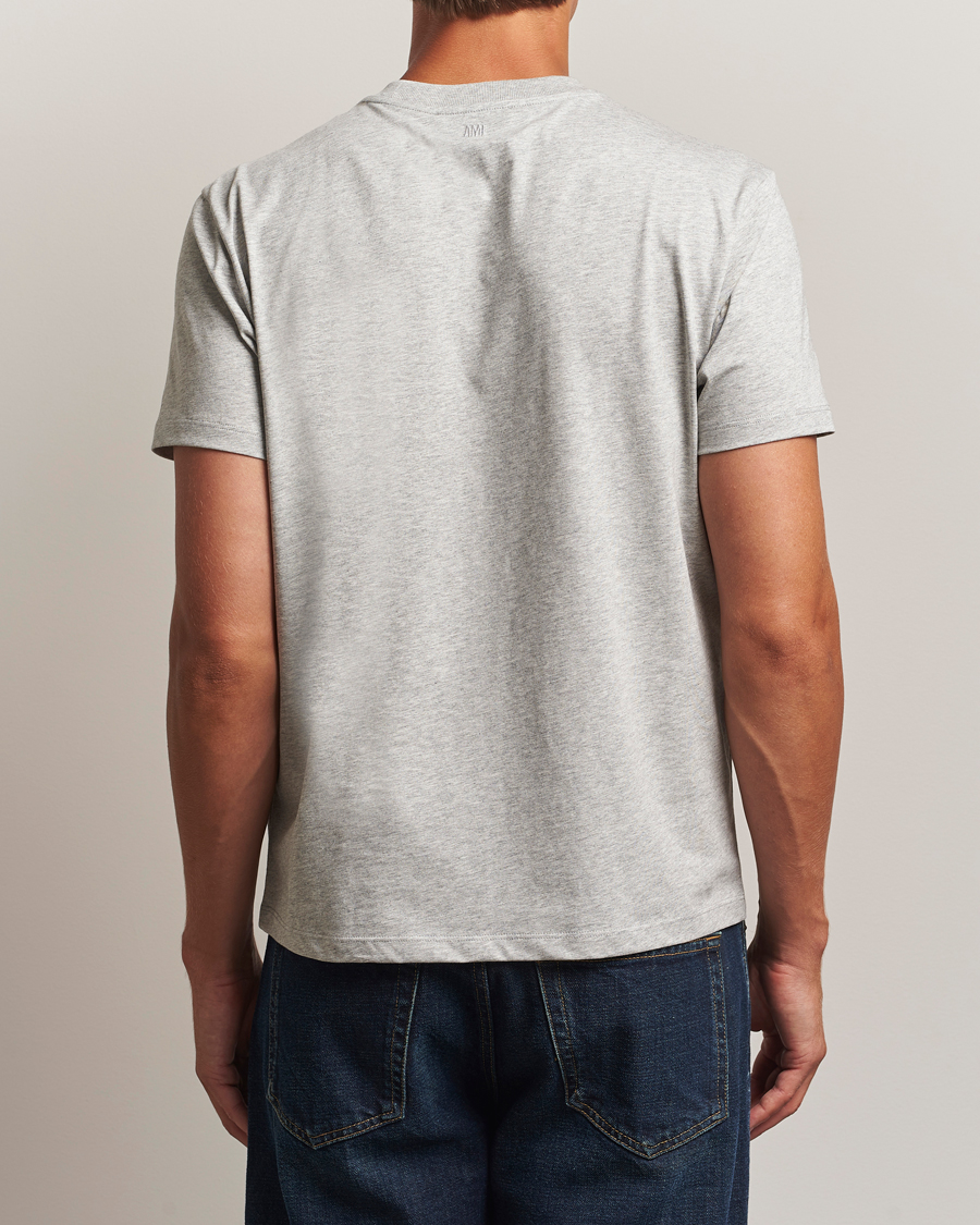 Herren | T-Shirts | AMI | Black Heart Logo T-Shirt Grey Heather