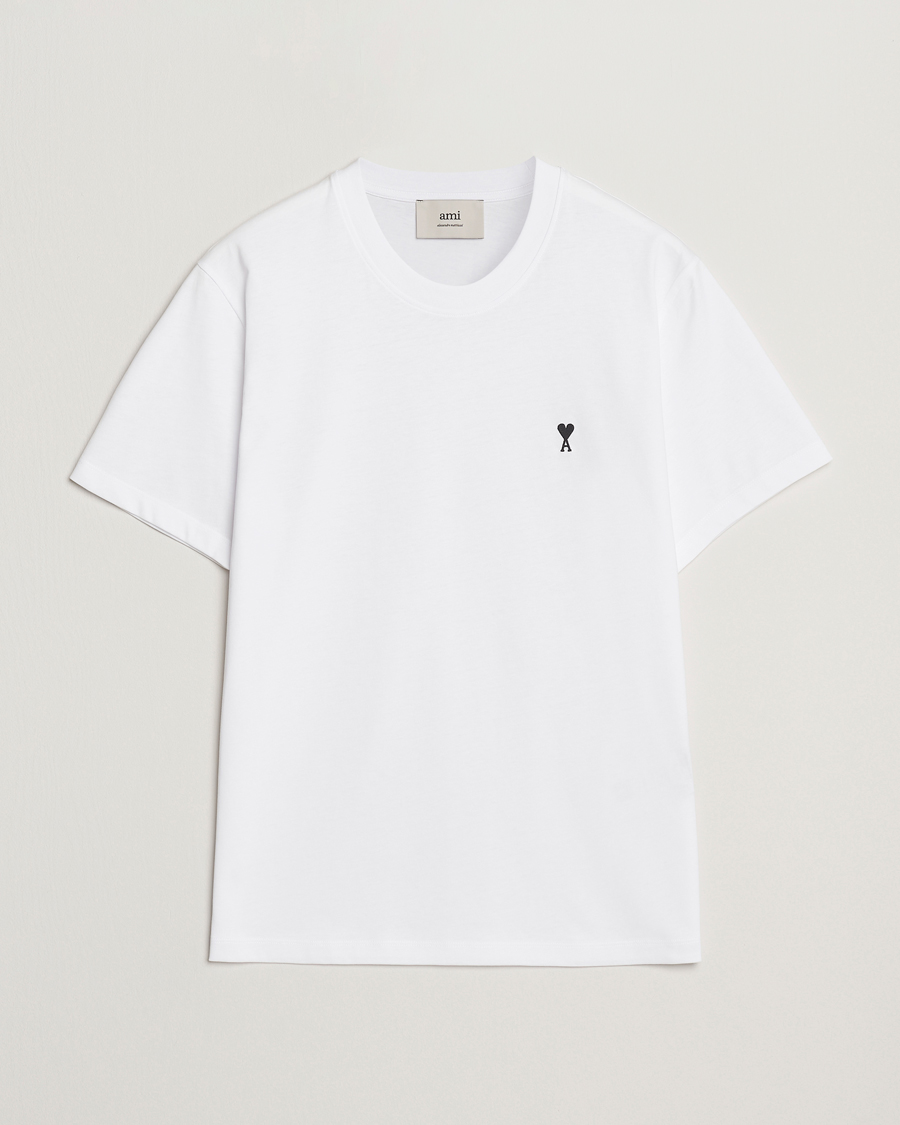 Herren | T-Shirts | AMI | Black Heart Logo T-Shirt White