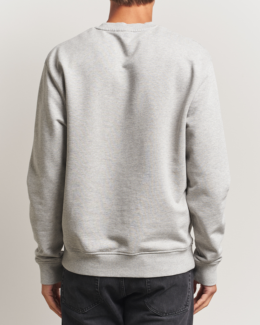 Herren | Pullover | AMI | Black Heart Logo Sweatshirt Grey Heather