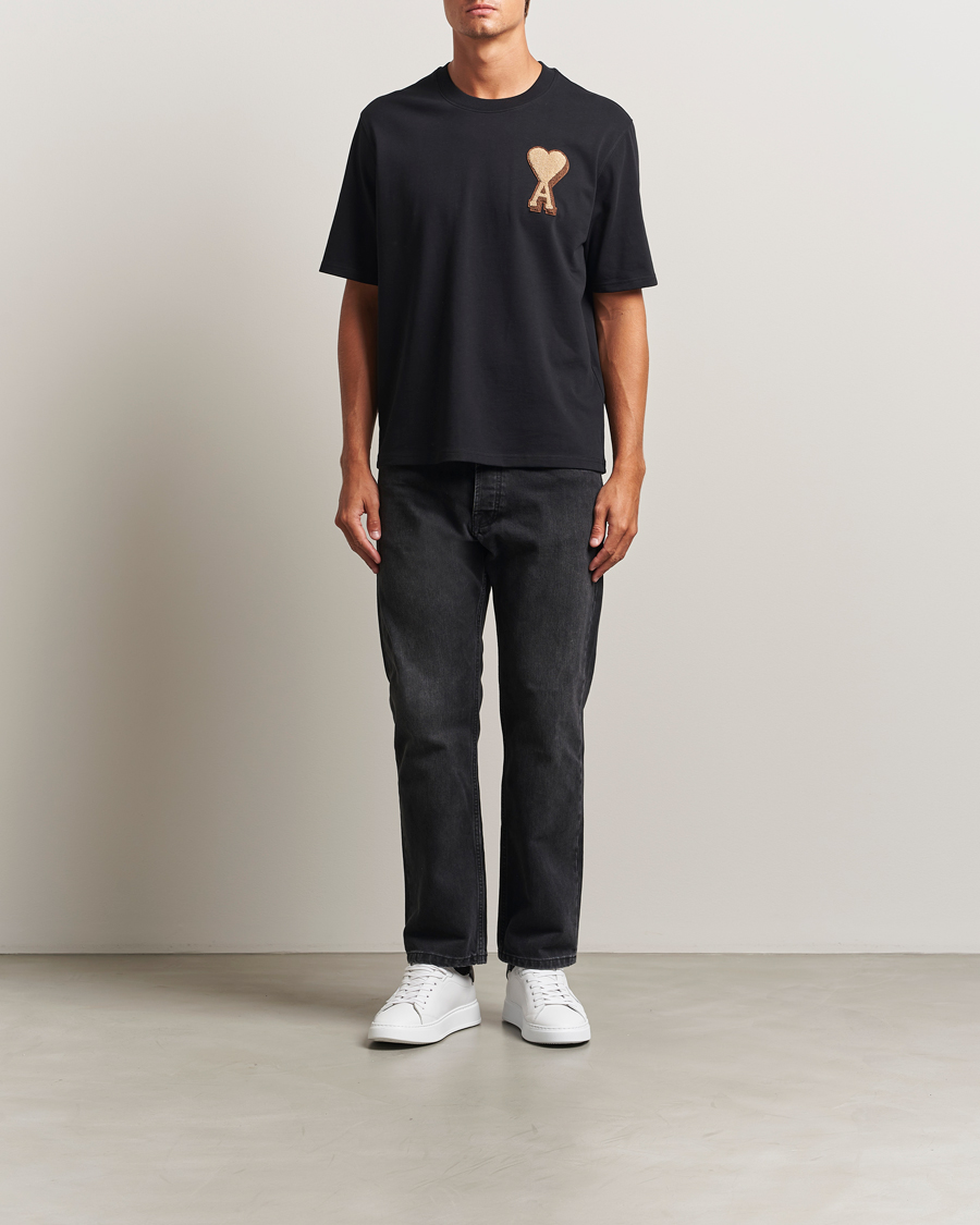 Herren | T-Shirts | AMI | Patch Heart T-Shirt Black