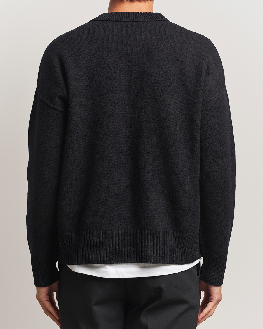 Herren | Pullover | AMI | Big Heart Logo Wool Knitted Sweater Black