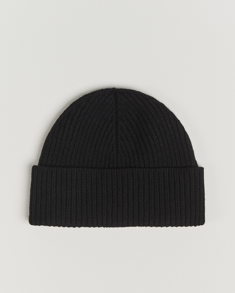 Herren | AMI Heart Logo Beanie Black | AMI | Heart Logo Beanie Black