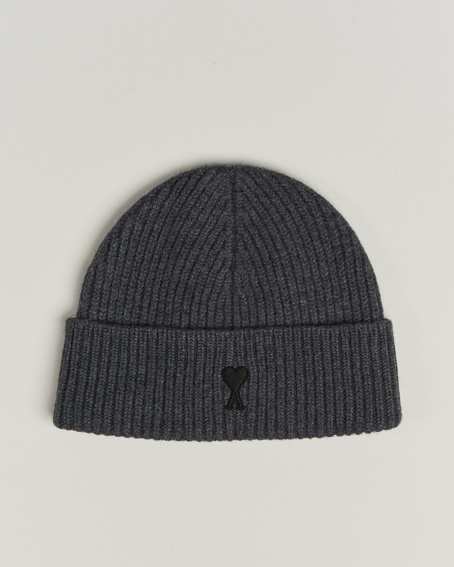 Herren | Mützen | AMI | Heart Logo Beanie Dark Grey