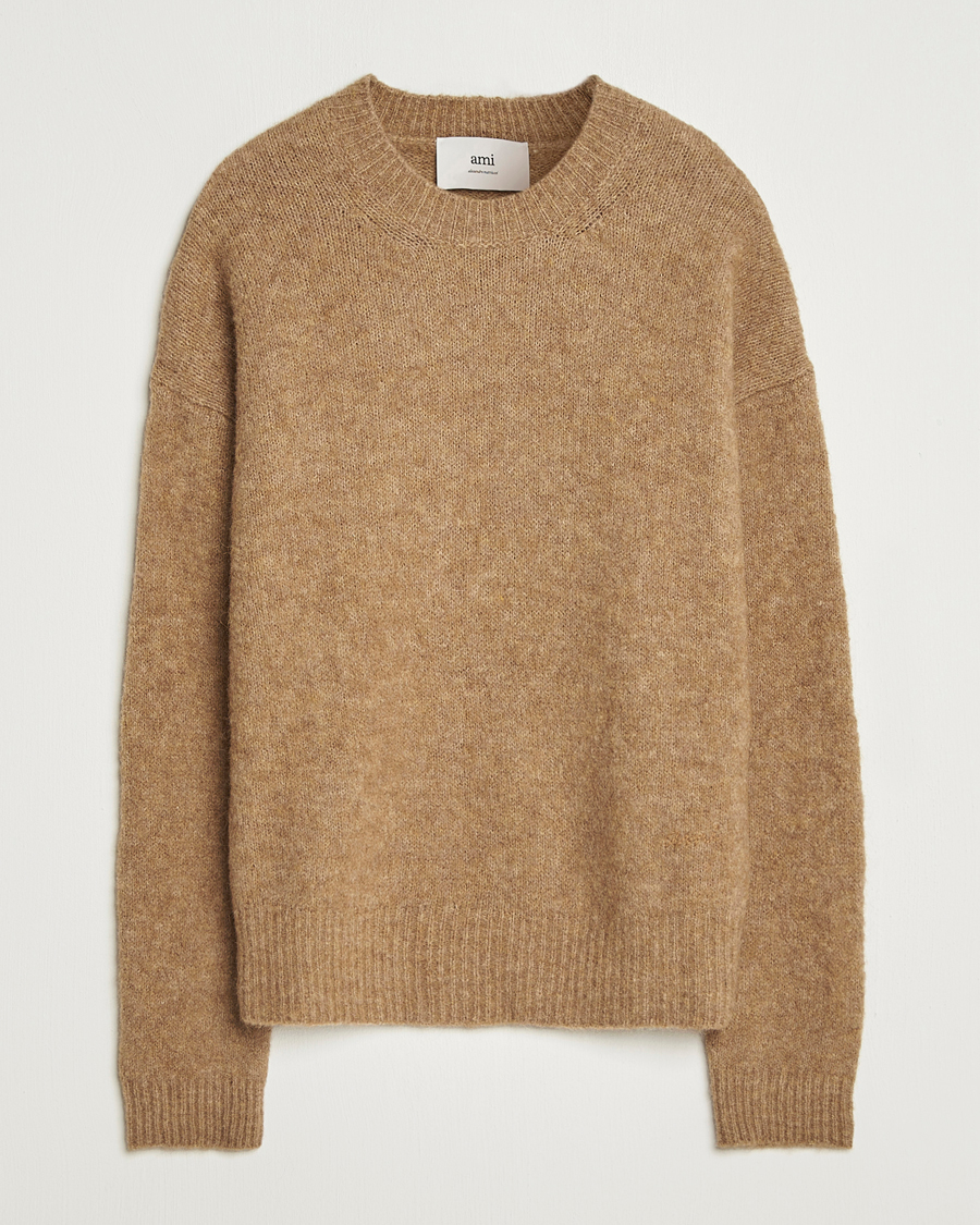 Herren | Pullover | AMI | Signature Alpaca Knitted Sweater Camel