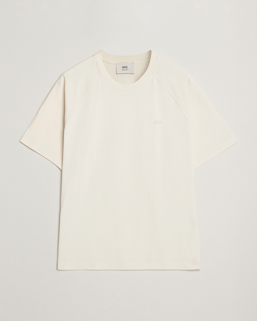Herren | T-Shirts | AMI | Signature Logo T-Shirt Ivory