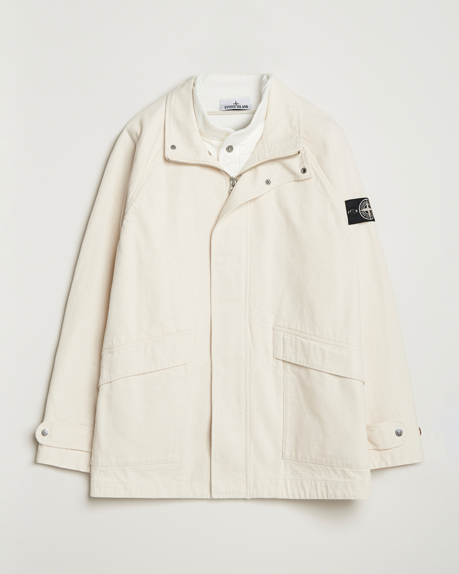 Herren | Jacken | Stone Island | RAW Cotton Gabardine Jacket Ivory
