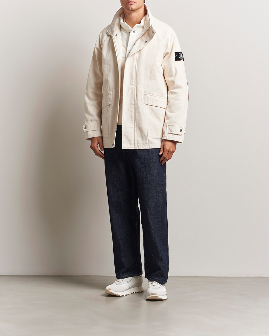 Herren | Jacken | Stone Island | RAW Cotton Gabardine Jacket Ivory