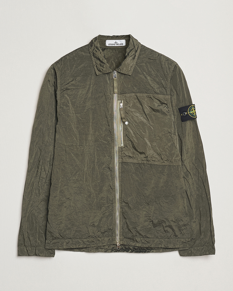 Herren | Hemden | Stone Island | Nylon Metal Zip Overshirt Military Green