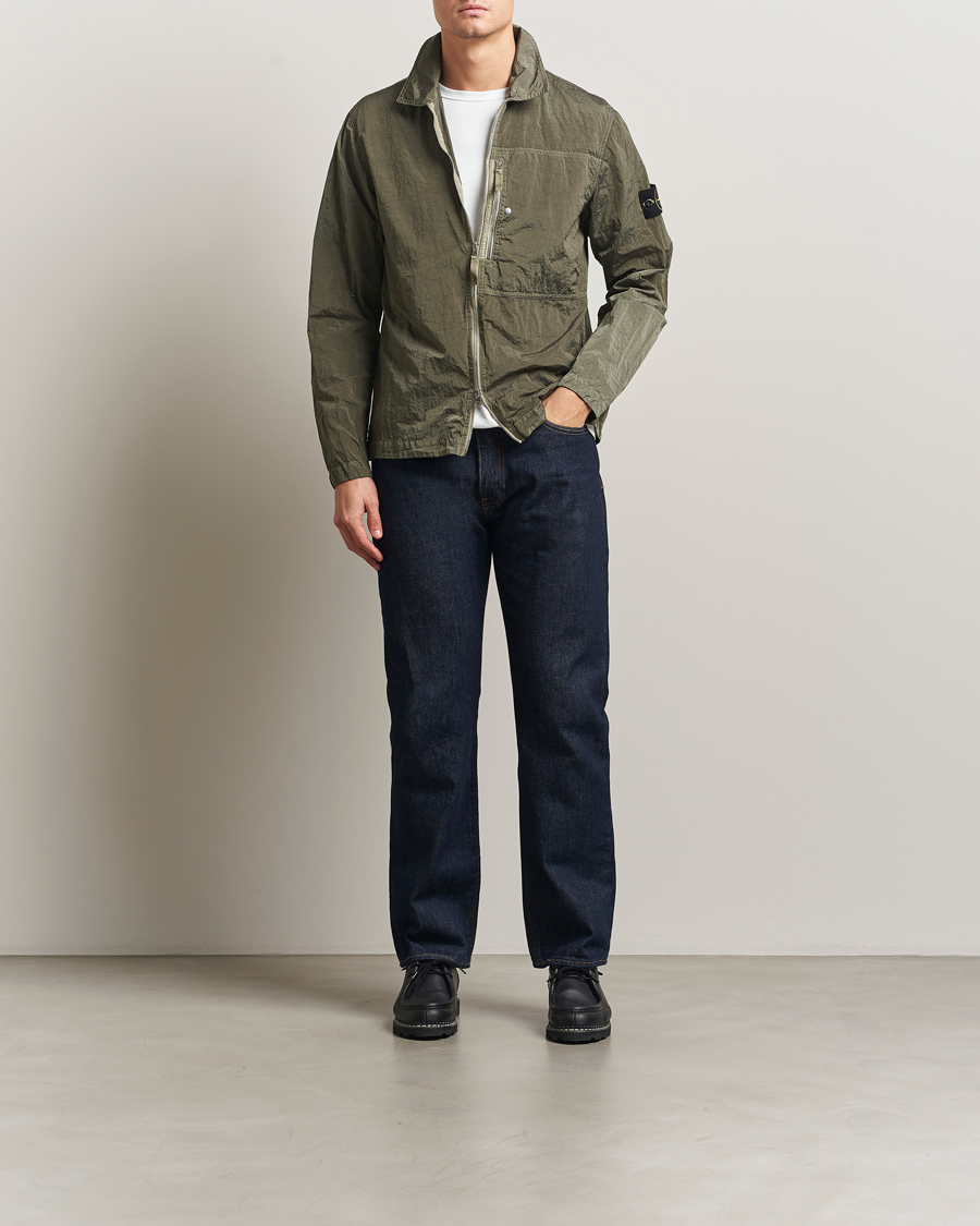 Herren | Hemden | Stone Island | Nylon Metal Zip Overshirt Military Green