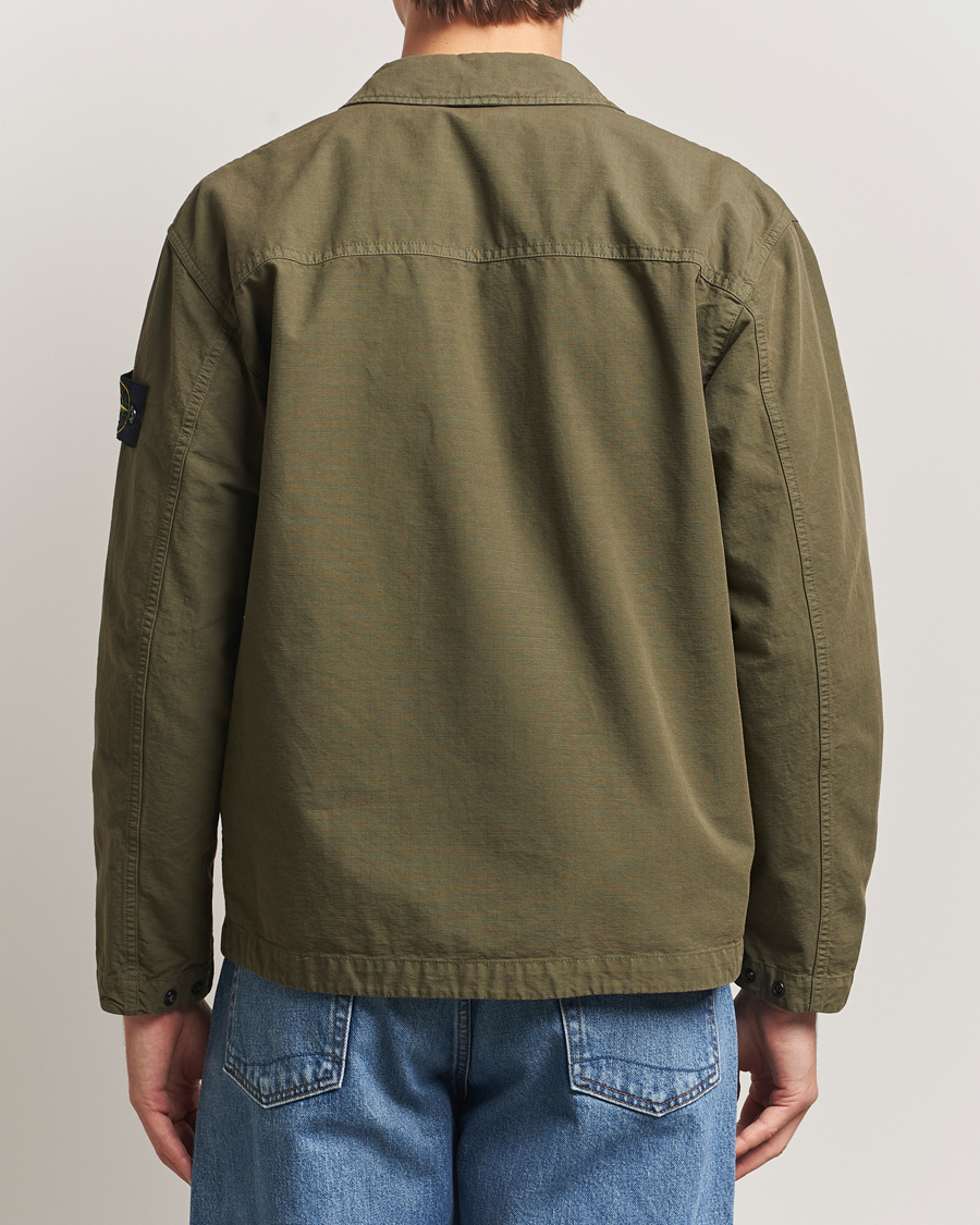 Herren | Hemden | Stone Island | Organic Cotton Ripstop Overshirt Military Green
