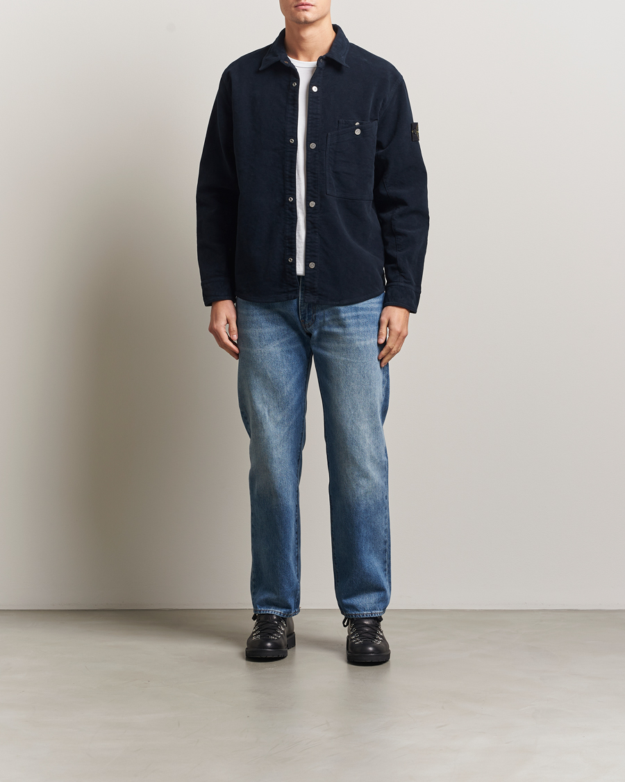 Herren | Hemden | Stone Island | Cotton Moleskin Overshirt Navy