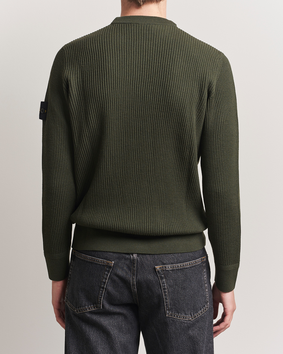 Herren | Pullover | Stone Island | Full Rib Crewneck Military Green