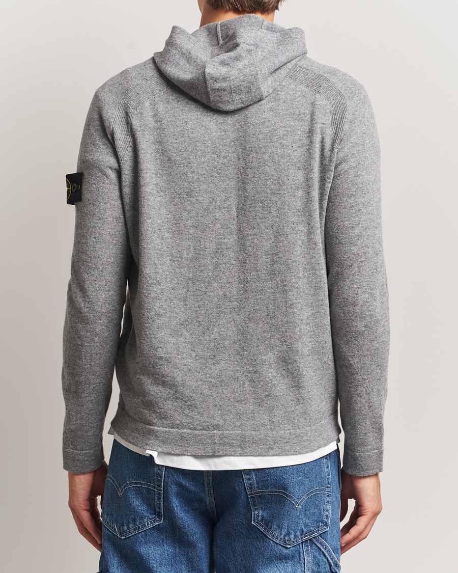 Herren | Pullover | Stone Island | Knitted Geelong Wool Hood Cement Melange