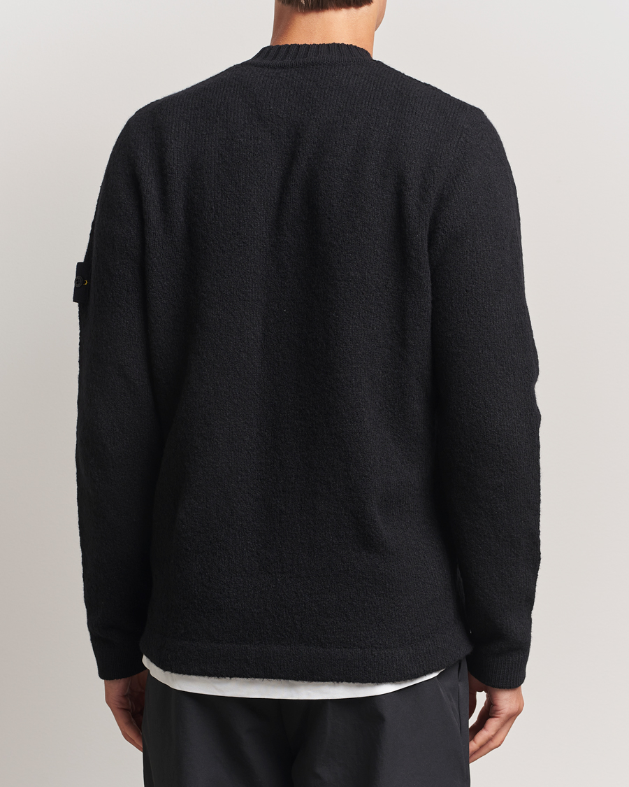 Herren | Pullover | Stone Island | Brushed Knitted Wool Crew Neck Black