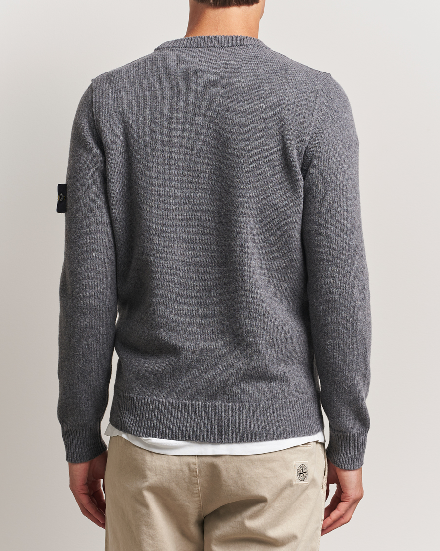 Herren | Pullover | Stone Island | Knitted Lambswool Crew Neck Cement Melange