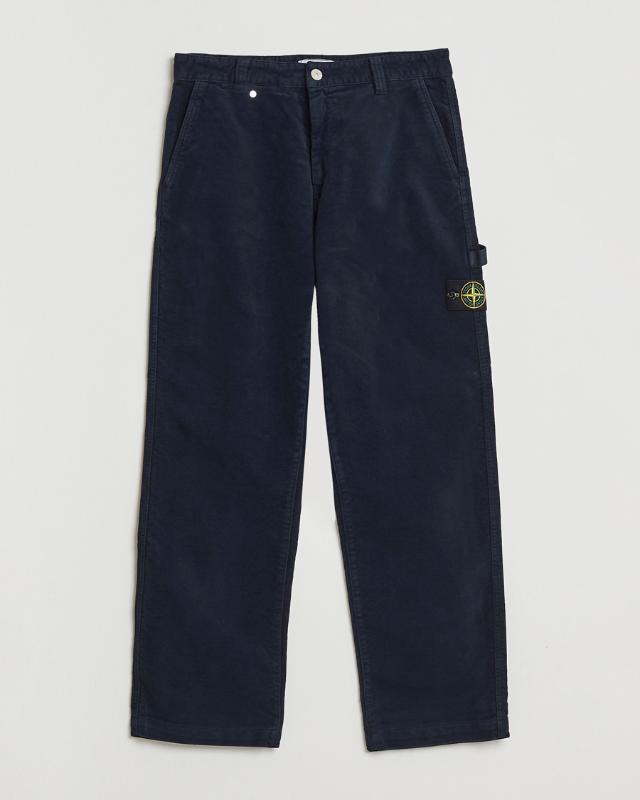 Herren | Hosen | Stone Island | Cotton Moleskin Trousers Navy