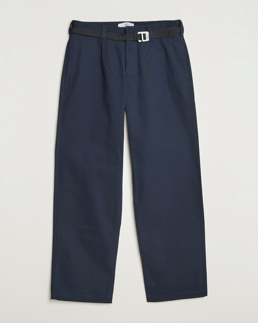 Herren | Hosen | Stone Island | Marina Yard Dyed Stretch Gabardine Trousers Navy