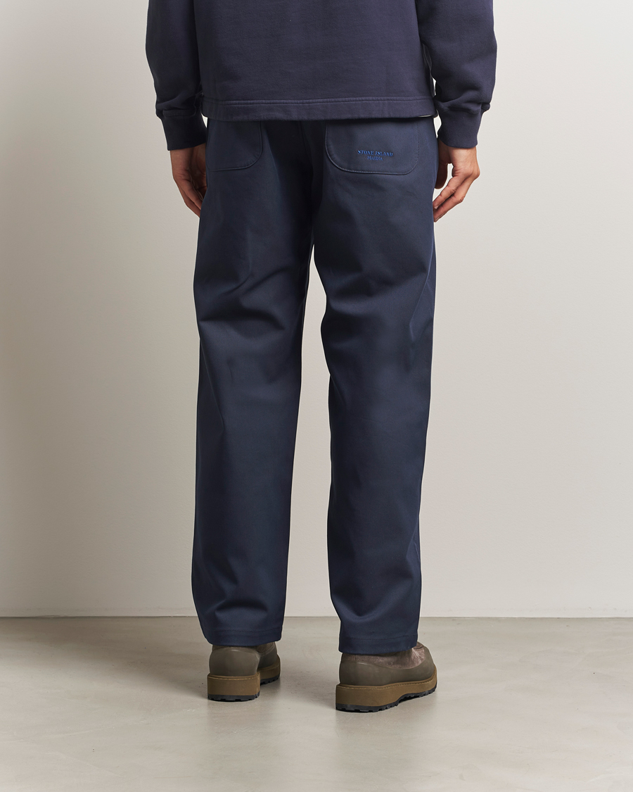 Herren | Hosen | Stone Island | Marina Yard Dyed Stretch Gabardine Trousers Navy