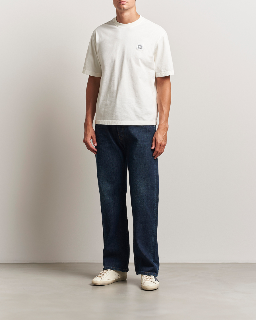 Herren | T-Shirts | Stone Island | Combed Organic Cotton T-Shirt Ivory