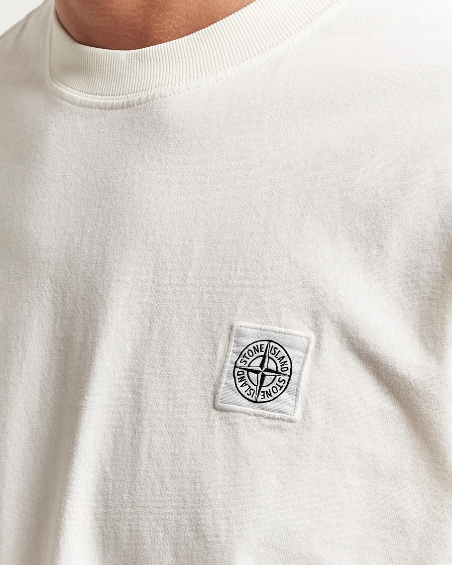Herren | T-Shirts | Stone Island | Combed Organic Cotton T-Shirt Ivory