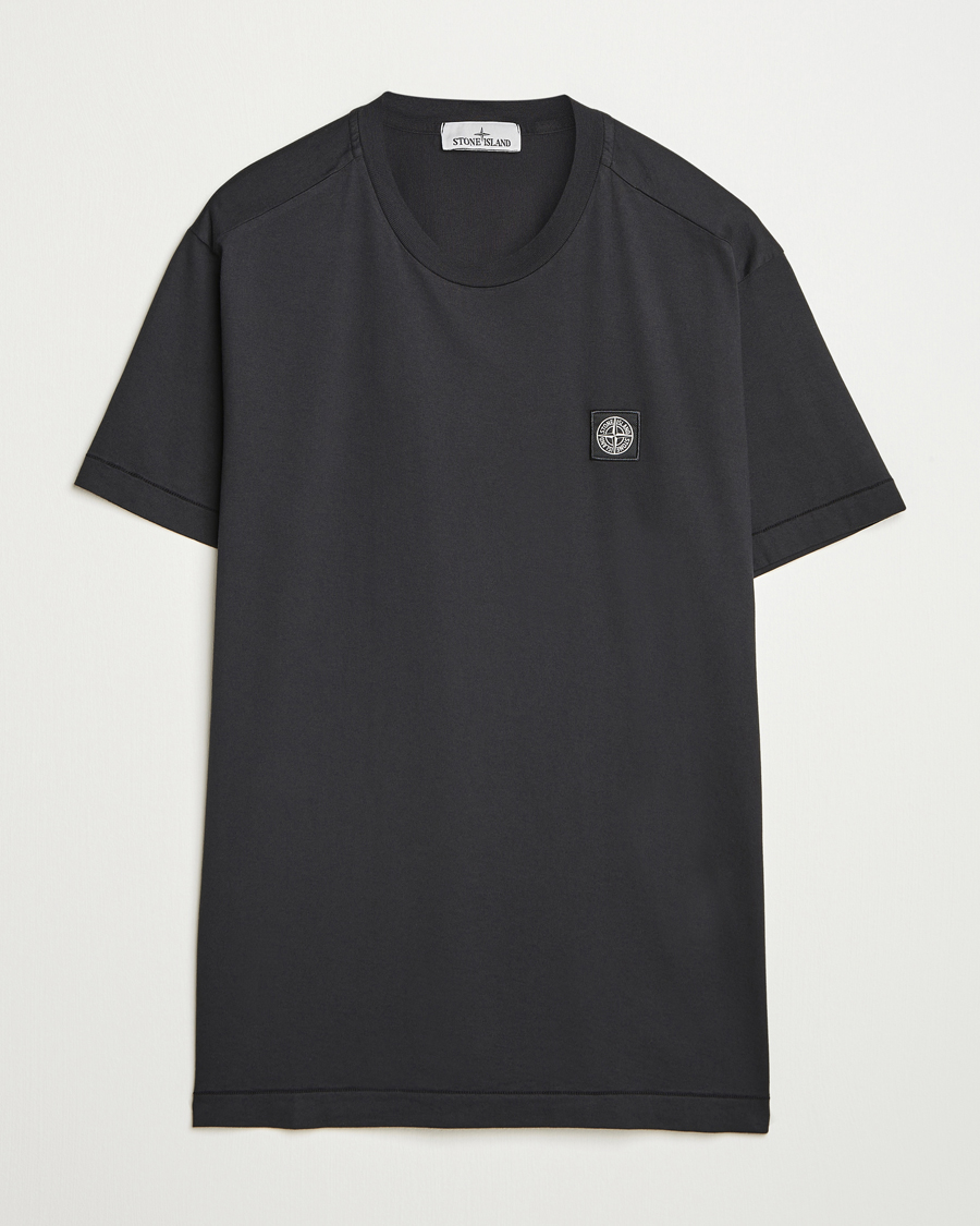Herren | T-Shirts | Stone Island | Garment Dyed Cotton Jersey T-Shirt Black