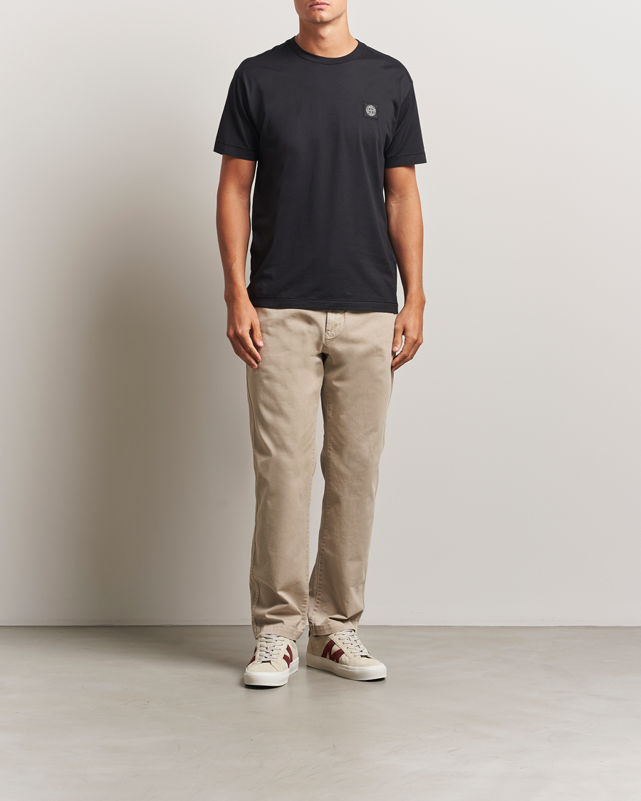 Herren | T-Shirts | Stone Island | Garment Dyed Cotton Jersey T-Shirt Black